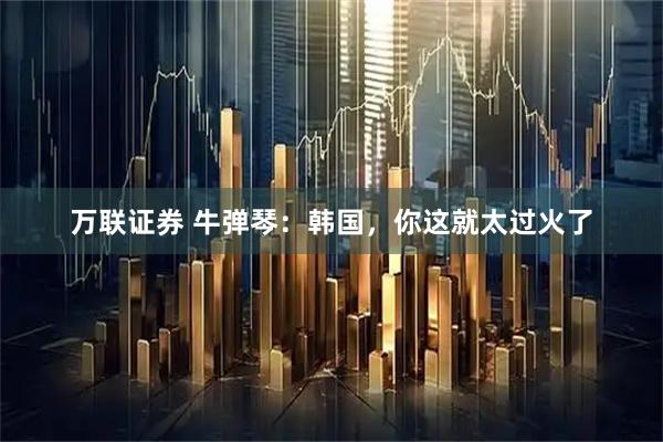 万联证券 牛弹琴：韩国，你这就太过火了